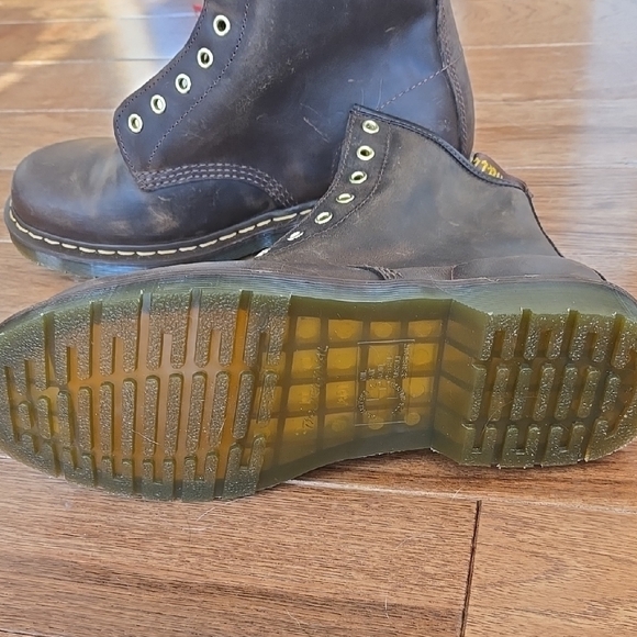 Brown Leather Lace-Up Boots with Thick Sole main image 4